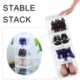 ZUN Set of 4 Stackable Clear Plastic Shoe Storage Box W2181P164299