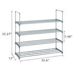 ZUN 2 Set 4 Tiers Shoe Rack Shoe Tower Shelf Storage Organizer For Bedroom, Entryway, Hallway, and 86375108