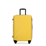 3 Piece Luggage Sets ABS Lightweight Suitcase with Two Hooks, Spinner Wheels, TSA Lock, , 53573622