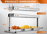 HT-24H US Standard 110V 750W Food Warmer Silver Stainless Steel Dual-Mode 52895610
