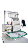 ZUN Commercial Embroidery Machine with 15 Needles 13" x 20" LCD Embroiderer Pattern for Cap Hat T-Shirt W1883P200236