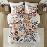 Full/Queen 3 Piece Floral Cotton Duvet Cover Set B035P148367
