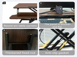 32 Inch Desk Converter, Height Adjustable Sit to Stand Riser, Dual Monitor and Laptop Workstation 48559173