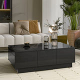 ZUN Coffee Table 2 large Hidden Storage Compartment, Extendable Cocktail Table 68635646