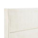 Rozitta Beige Velvet Wingback Platform Bed, King T2574P196963