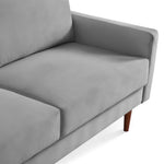 ZUN 69” Modern Decor Upholstered Sofa Furniture, Wide Velvet Fabric Loveseat Couch, Solid Wooden Frame B082111400