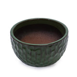 3 Pieces Ceramic Flowerpot, Modern Planter for Patio, Garden or Windowsills - Antique Green W3273P321525