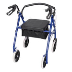 ZUN Iron Walker with Wheels Black & Blue 60351751