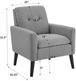 Tufted Upholstered Armchair B343P317236