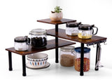 3 Tier Kithen Countertop Organizer,Bamboo Corner Shelf,Bathroom Storage Display Counter 63115316