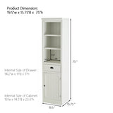 75'' Tall Display Shelf with Cabinet, Retro Style cabinet for Hallways Living Room, Kitchen, Home, N845P281102W