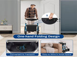 Practical Folding Rolling Walker Transport Wheelchair 05399623