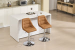 ZUN Set of 2 Bar Stools,with Chrome Footrest and Base Swivel Height Adjustable Mechanical Lifting Velvet W1249P243519