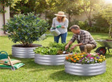 Round Galvanized Steel Raised Garden Bed 242411.5 In Outdoor Planter for Vegetables Herbs Flowers 33822386