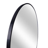32 Inch Black Metal Framed Round Bathrrom Mirror for Wall. W2203P303255