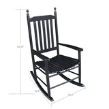 wooden porch rocker chair BLACK, without mat W49520606