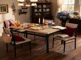 5-Piece Dining Table Set for 4, 47.24" Dining Table with 4 Upholstered Linen-Look Chairs, Black W3895P551450