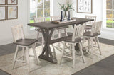 Rustic Look Distressed Gray Finish 1pc Counter Height Dining Table Solid Rubberwood Kitchen Dining B011P194919