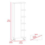 ZUN Los Angeles Linen Cabinet, Five Shelves, One Cabinet, Divisions B128P148932