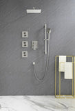 Shower System with Shower Head, Hand Shower, Slide Bar, Bodysprays, Shower Arm, Hose, Valve Trim, TH-68112-NS