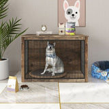 ZUN Dog Crate Furniture ,Wooden Dog Crate with Double Doors, Dog Furniture, Indoor Dog Kennel, 98549056