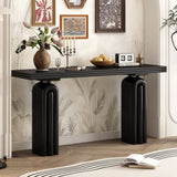 U_STYLE Chic, Elegant and Luxurious Acacia Veneer Console Table,Suitable for Entryway, Hallway, N711P235894B