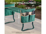 Garden Kneeler Seat, Wide Kneeling Pad, Durable Folding Stool with Tool Pouches, Comfortable Support 14142264
