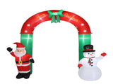 8ft with Santa Snowman 7 Lights Inflatable Festive Arch Decoration 14926679
