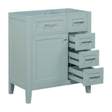 30" Bathroom Vanity without Sink, Cabinet Base Only, Bathroom Cabinet with Drawers, Solid Frame and WF321000AAF