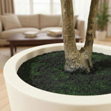 5ft Christmas Tree with White Planter Natural Fake Tree Indoor Holiday Decor Easy Care 93474804