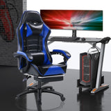 Ergonomic Gaming Chair with Footrest, PU Leather Video Game Chairs for Adults, Reclining Gamer Chair 34681034