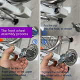 Folding Rolling Cart with Wheels Shopping Cart Portable Trolley Bag, Utility Cart Heavy Duty Stair 08276893