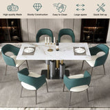 Dining Chairs Set of 2, Modern Faux Leather Dining Metal Legs for Living Kitchen Dining Room W2699P215092