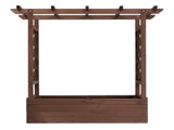43.5*17.5*44.5 In Fir With Arched Lattice Raised Garden Bed Wooden Planting Frame Carbonized 48982866