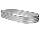 4x2x1ft Galvanized Metal Raised Garden Bed,Oval Planter Box Outdoor,Silvery 64374805