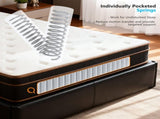10 Inch Twin Mattress, Innerspring Mattress with Black Gold Trim & White Cover - Medium Firm 88570889