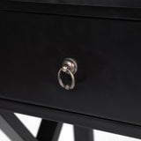 Black Spray Paint Cross Type Single Suction Double Layer Nightstand 74831538