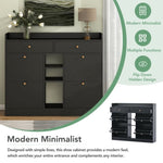 ZUN Modern Shoe Cabinet with 4 Flip Drawers, Multifunctional 2-Tier Shoe Storage Organizer with Drawers, 71629799