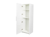 Stackable Wall Mounted Storage Cabinet, 15.75" D x 15.75" W x 70.87" H, White W33167273