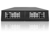 10x20ft Black Pop Up Canopy Tent, 6 Removable Sidewalls with 2 Doors 4 Windows, 38534135