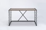 ZUN Jodie Rustic Oak & Antique Black Finish Console Table B2726P272319