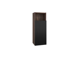 CC1014S110.309 Black & Walnut Bathroom Floating Side Cabinet, Wall-mounted Storage Cabinet for Small W1865P266256
