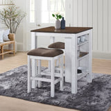 3 Pieces Counter Set Storage Space For Small Space Modern Farmhouse Design Retro Design Easy to W2537P211110
