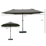 ZUN Outdoor beach umbrella/Double-Sided Market Umbrella （Prohibited by WalMart） 63242560