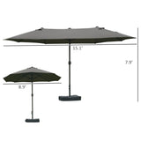 ZUN Outdoor beach umbrella/Double-Sided Market Umbrella （Prohibited by WalMart） 63242560