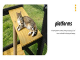Cat Catio Outdoor Cat Enclosure for Multiple Indoor Outdoor Cats, Large Wooden Walk-in Cat House W3166P475540