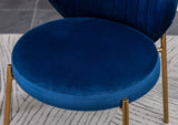 Amoa Contemporary Velvet Upholstery Dining Chair, Blue T2574P164604