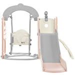 ZUN Toddler Slide and Swing Set 5 in 1, Kids Playground Climber Slide Playset with Telescope, PP321359AAH