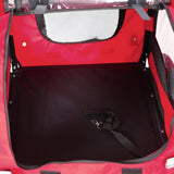 Bicycle trailer for pets outdoor foldable red color dog trailer with reflectors and safty flag W136456073