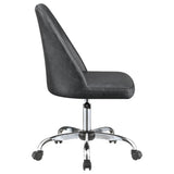 Grey and Chrome Adjustable Desk Chair B062P153789